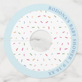 散水赤ちゃんシャワーブルー ワイングラスタグ