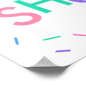 散水赤ちゃんシャワー歓迎ポスター ポスター (角)