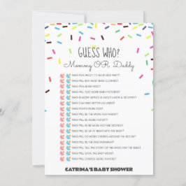 散水赤ちゃんシャワー – 編集可能な名前、5 x 7 招待状