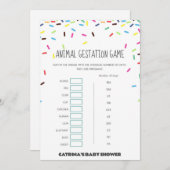 散水赤ちゃんシャワー – 編集可能な名前、5 x 7 招待状 (正面/裏面)