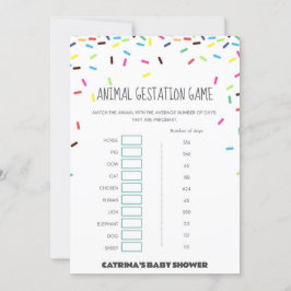 散水赤ちゃんシャワー – 編集可能な名前、5 x 7 招待状