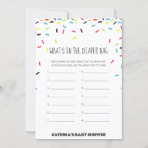 散水赤ちゃんシャワー – 編集可能な名前、5 x 7