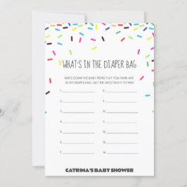 散水赤ちゃんシャワー – 編集可能な名前、5 x 7 招待状