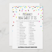 散水赤ちゃんシャワー – 編集可能な名前、5 x 7 招待状 (正面/裏面)