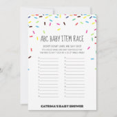 散水赤ちゃんシャワー – 編集可能な名前、5 x 7 招待状 (正面)