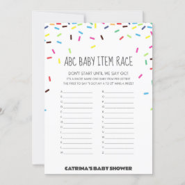 散水赤ちゃんシャワー – 編集可能な名前、5 x 7 招待状