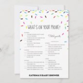 散水赤ちゃんシャワー – 編集可能な名前、5 x 7 招待状 (正面)