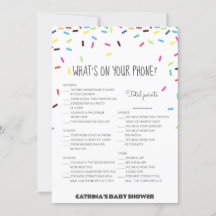 散水赤ちゃんシャワー – 編集可能な名前、5 x 7