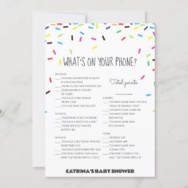 散水赤ちゃんシャワー – 編集可能な名前、5 x 7 招待状