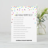 散水赤ちゃんシャワー – 編集可能な名前、5 x 7 招待状 (スタンド正面)