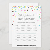 散水赤ちゃんシャワー – 編集可能な名前、5 x 7 招待状 (正面/裏面)