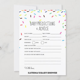 散水赤ちゃんシャワー – 編集可能な名前、5 x 7 招待状