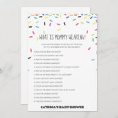 散水赤ちゃんシャワー – 編集可能な名前、5 x 7 招待状 (正面/裏面)