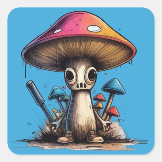 散発性の胞子 スクエアシール (正面)