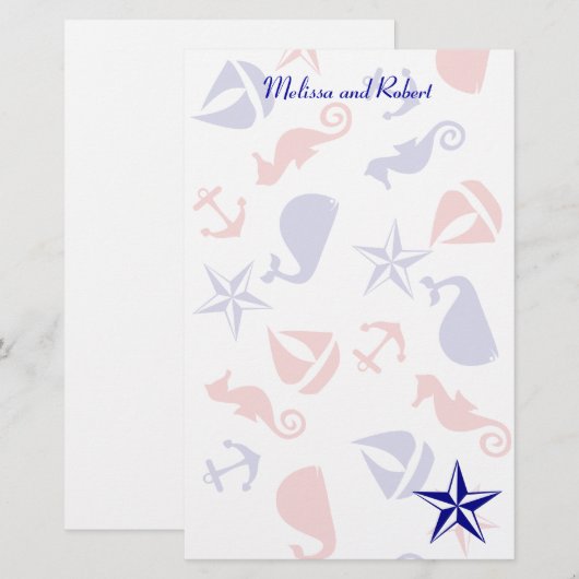 散航海の散 便箋 (正面/裏面)