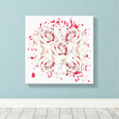 散血バラ キャンバスプリント (インサイチュ (ウッドフロア))