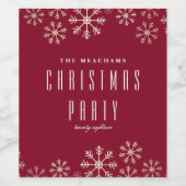 散雪ホリデーワインラベル ワインラベル (シングルラベル)