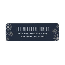 散雪ホリデー差出人住所ラベル