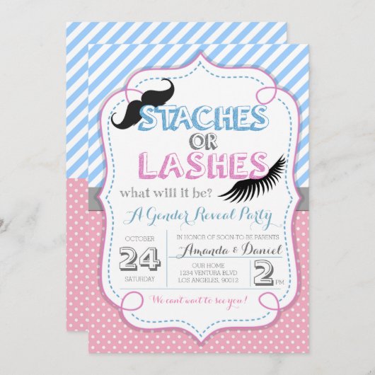 散骨または散骨の性別開示 招待状 (正面/裏面)