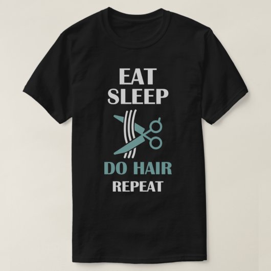 散髪業 Tシャツ (デザイン正面)