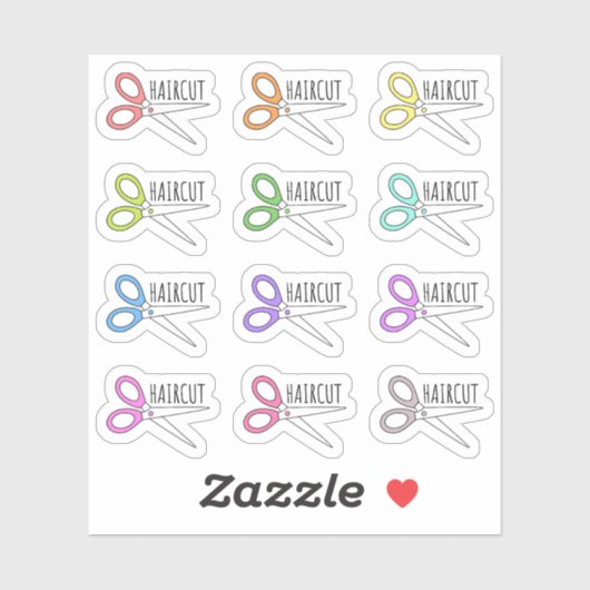 散髪 スケissors 美容院 リマインダー ブジュー プランナー シール (シート)