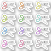 散髪 スケissors 美容院 リマインダー 週間計画帳 Bujo プランナー シール (正面)