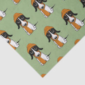 敬けんなダクシュント、帽子をかぶったかわいいパターン（の模様が）ある犬 薄葉紙 (詳細)