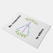 敬意を払う平和な愛の親切な態度 ドアマット (アングル)