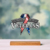 敬意を表す退役軍人 アクリルサイン (ニュートラル)