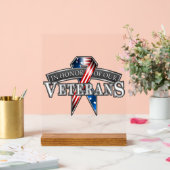 敬意を表す退役軍人 アクリルサイン (ウェディング)