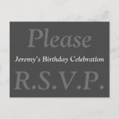 敬意エレガントを表し、「R.S.V.P.」をお願い ポストカード (正面)