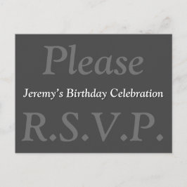 敬意エレガントを表し、「R.S.V.P.」をお願い ポストカード