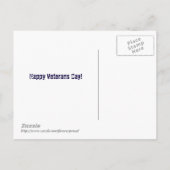 敬意、名誉、感謝 - 退役軍人記念日ポストカード ポストカード (裏面)