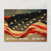 敬意、名誉、感謝 - 退役軍人記念日ポストカード ポストカード (正面)