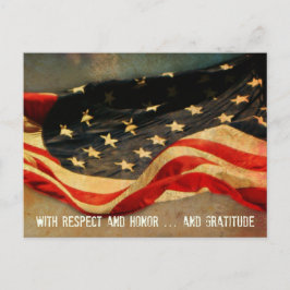敬意、名誉、感謝 - 退役軍人記念日ポストカード ポストカード
