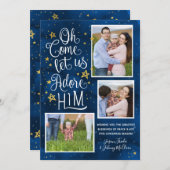 敬愛する |宗教的なクリスマスの写真カード シーズンカード (正面/裏面)