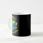 敬母の地球の日の自然女神の花 コーヒーマグカップ (正面左)