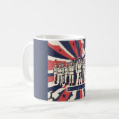 「敬礼の礼：ハッピーアームドフォースの日」Tシャツ コーヒーマグカップ (正面左)