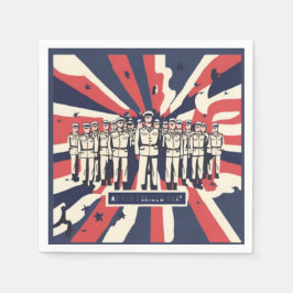 「敬礼の礼：ハッピーアームドフォースの日」Tシャツ スタンダードカクテルナプキン