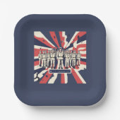 「敬礼の礼：ハッピーアームドフォースの日」Tシャツ ペーパープレート (正面)