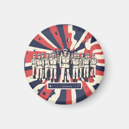 「敬礼の礼：ハッピーアームドフォースの日」Tシャツ マグネット