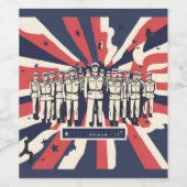 「敬礼の礼：ハッピーアームドフォースの日」Tシャツ ワインラベル (シングルラベル)