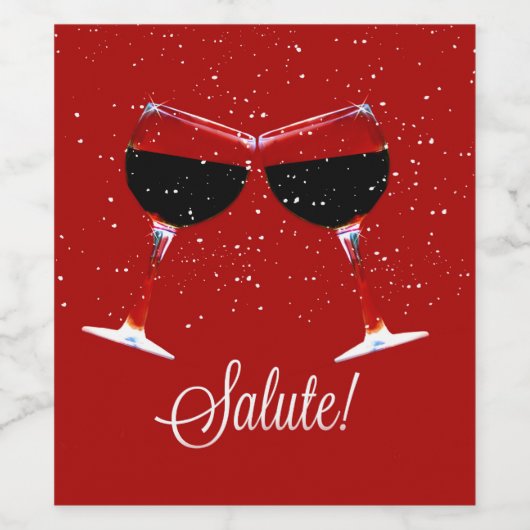 敬礼！ホリデーワインラベル ワインラベル (シングルラベル)