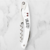 敬礼!ワイングラス ソムリエナイフ (正面)