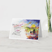 敬神/愛人、5×7の折り畳みグリーティングカード