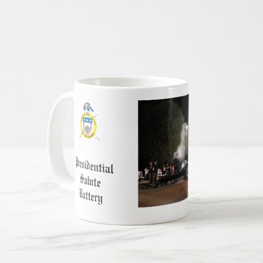 敬称大統領の電池 コーヒーマグカップ (正面左)