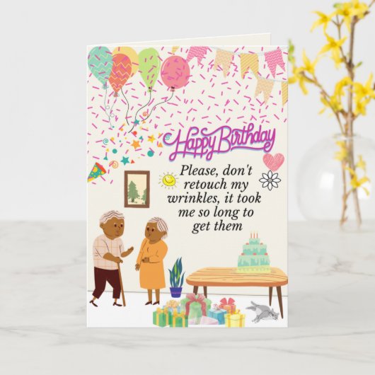 敬老の日の誕生日カード カード (黄色い花)