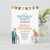 敬老の誕生日のパーティー招待状 招待状 (スタンド正面)