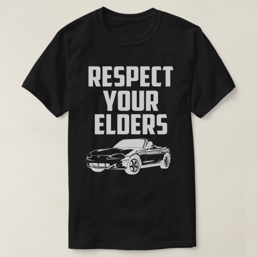 敬老マツダMx-5ミアタ Tシャツ (デザイン正面)