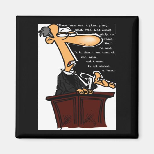 敬虔な司祭リメリックおもしろい- マグネット (正面)